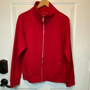 Tommy Bahama Women’s Knit Ottoman Full Zip-Up Jacket Sz M Tango Red EUC
